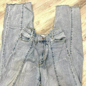 wide leg unique waist jeans
